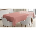 thumbnail image 1 of Ambesonne Peach Tablecloth Rectangular Table Cover, Floral Wedding Theme, 60"x90", Coral White, 1 of 3