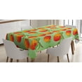 thumbnail image 1 of Ambesonne Peach Tablecloth Rectangular Table Cover, Mellow Organic Delicacy, 60"x90", Green Orange Vermilion, 1 of 4