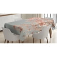 thumbnail image 1 of Ambesonne Peach Tablecloth Rectangular Table Cover, Scenery Sakura Trees, 52"x70", Bluegrey Coral, 1 of 3