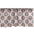 thumbnail image 1 of Ambesonne Peach Window Valance, Symmetrical Circular Shapes Pattern Abstract Background Soft Color Image Print, Curtain Valance for Kitchen Bedroom Decor with Rod Pocket, 54" X 12", Coral Black White, 1 of 3