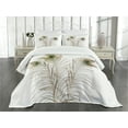 thumbnail image 1 of Ambesonne Peacock Quilted Bedspread Set 3 Pcs, Turquoise Minimalistic, Queen Size, Turquoise Brown, 1 of 5