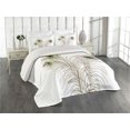 thumbnail image 1 of Ambesonne Peacock Quilted Coverlet 3 Pcs, Turquoise Minimalistic, Queen Size, Turquoise Brown, 1 of 4