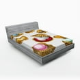 thumbnail image 1 of Ambesonne Pearls Fitted Sheet, Open Shells Sea Image, Full Size, Multicolor, 1 of 2