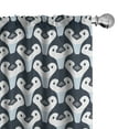 thumbnail image 1 of Ambesonne Penguin Curtains, Birds Face Pattern, Pair of 28"x84", Slate Blue Pale Blue, 1 of 5