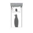 thumbnail image 1 of Ambesonne Penguin Fitted Sheet & Pillow Sham Set, Showering Animal, Twinxl, Grey and White, 1 of 2