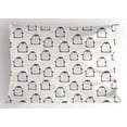 thumbnail image 1 of Ambesonne Penguin Pillow Sham, Pastel Antarctica Birds, 36" X 20", Grey Pink, 1 of 2