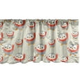 thumbnail image 1 of Ambesonne Penguin Window Valance, Baby Animal with Scarf and Champagne Glass, Curtain Valance for Kitchen Bedroom Decor with Rod Pocket, 54" X 12", Grey Yellow Burnt Sienna, 1 of 3