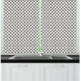 thumbnail image 1 of Ambesonne Penguins Kitchen Curtains, Repeated Fun Animal Prints, 55"x39", Charcoal Grey Marigold, 1 of 2