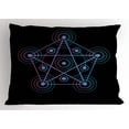 thumbnail image 1 of Ambesonne Pentacle Pillow Sham, Geometry, 26" X 20", Black Blue and Pink, 1 of 2