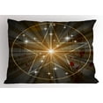 thumbnail image 1 of Ambesonne Pentacle Pillow Sham, Medieval Beam, 36" X 20", Charcoal Grey White, 1 of 2