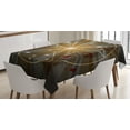 thumbnail image 1 of Ambesonne Pentacle Tablecloth Rectangular Table Cover, Medieval Beam, 60"x90", Charcoal Grey White, 1 of 4