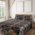 thumbnail image 1 of Ambesonne Peony Fitted & Flat Sheet with Sham 3 Pcs Set, Nostalgic Flowers Garden Art, Twin, Fern Green and Mauve Taupe, 1 of 1