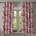 thumbnail image 1 of Ambesonne Peony Grommet Curtain, Exotics Flowers Boho Print, 50"x60", Dried Rose and Dark Coral, 1 of 1