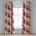 thumbnail image 1 of Ambesonne Peony Grommet Curtain, Spring Floral Dreamy Pattern, 50"x84", Laurel Green Dark Coral, 1 of 1