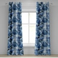 thumbnail image 1 of Ambesonne Peony Grommet Curtain, Wild Life Floral Boho Pattern, 50"x84", Cobalt Blue Pale Blue, 1 of 1