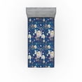 thumbnail image 1 of Ambesonne Peony Pattern Fitted Sheet, Flowers Springtime, Twin Size, Cobalt Blue Pale Yellow, 1 of 5