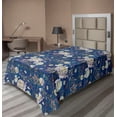 thumbnail image 1 of Ambesonne Peony Pattern Flat Bedding Sheet Soft Top Sheet, Flowers Springtime, Twin XL, Cobalt Blue Pale Yellow, 1 of 1