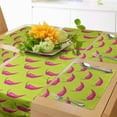 thumbnail image 1 of Ambesonne Pepper Table Runner & Placemats, Modern Pop Art Chili, Placemat 4 pcs + Runner 14"x72", Yellow Green Magenta, 1 of 2