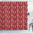thumbnail image 1 of Ambesonne Peppers Shower Curtain, Pattern of Chili Peppers, 69"Wx75"L, Vermilion Ruby Green, 1 of 3