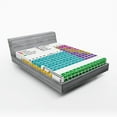thumbnail image 1 of Ambesonne Periodic Table Fitted Sheet, Modern Vibrant, Queen Size, Multicolor, 1 of 2
