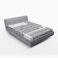 thumbnail image 1 of Ambesonne Periodic Table Fitted Sheet, Monochrome Science, Queen Size, Black and White, 1 of 2
