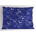 thumbnail image 1 of Ambesonne Periodic Table Pillow Sham, Chemistry Theme, 26" X 20", Royal Blue and White, 1 of 2