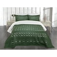 thumbnail image 1 of Ambesonne Periodic Table Quilted Bedspread Set 3 Pcs, Science Elements, Queen Size, Dark Green and White, 1 of 5