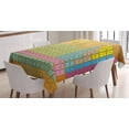 thumbnail image 1 of Ambesonne Periodic Table Tablecloth Rectangular Table Cover, Colorful Squared, 52"x70", Multicolor, 1 of 3