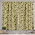 thumbnail image 1 of Ambesonne Persian Kitchen Curtains, Paisley of Middle East, 55"x39", Pale Green Brown, 1 of 3