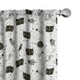 thumbnail image 1 of Ambesonne Pet Curtains, Cats in Outer Space, Pair of 28"x63", White Black, 1 of 5