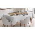 thumbnail image 1 of Ambesonne Pet Lover Tablecloth Rectangular Table Cover, Domestic Animals, 52"x70", Multicolor, 1 of 4