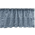 thumbnail image 1 of Ambesonne Petrol Blue Window Valance, Sketchy Inner Shape, 54" X 12", Petrol Blue and White, 1 of 3