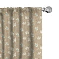 thumbnail image 1 of Ambesonne Pets Window Curtains, Pattern Puppies Image, Each 28" W x 84" L, Tan Multicolor, 1 of 4