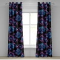 thumbnail image 1 of Ambesonne Petunia Grommet Curtain, Dreamy Retro Flowers Print, 50"x120", Pastel Pink Aqua Indigo, 1 of 1