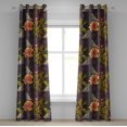 thumbnail image 1 of Ambesonne Petunia Themed Grommet Curtain, Night Jungle Flowers, 50"x96", Pale Olive Green Hot Pink, 1 of 1