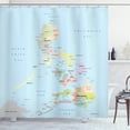 thumbnail image 1 of Ambesonne Phillipine Shower Curtain, Map Cities with Seas, 69"Wx70"L, Multicolor, 1 of 3