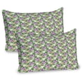 thumbnail image 1 of Ambesonne Philodendron Pillow Sham 2 Pack, Exotic Floral Bouquet, 30"x20", Pale Yellow Multicolor, 1 of 3