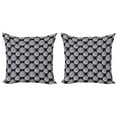 thumbnail image 1 of Ambesonne Philodendron Throw Pillow Cover 2 Pack, Modernistic Leaves Art, 16", Charcoal Grey and White, 1 of 5