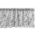 thumbnail image 1 of Ambesonne Philodendron Window Valance, Outline Tropic Foliage, 54" X 18", Charcoal Grey and White, 1 of 3