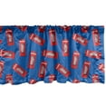 thumbnail image 1 of Ambesonne Phone Booth Window Valance, Continuous Pattern of Iconic London Public Call Box, Curtain Valance for Kitchen Bedroom Decor with Rod Pocket, 54" X 18", Cobalt Blue Vermilion, 1 of 2
