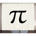thumbnail image 1 of Ambesonne Pi Curtains 2 Panel Set, Constant Number Sign on Notebook, 108" x 108", Charcoal Grey Ivory, 1 of 3