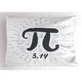thumbnail image 1 of Ambesonne Pi Pillow Sham, Grunge Design Number Lines, 36" X 20", Coconut Dark Blue Grey, 1 of 2