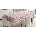 thumbnail image 1 of Ambesonne Pig Tablecloth Rectangular Table Cover, Cartoon Smiling Animals, 60"x90", Pale Pink White, 1 of 4
