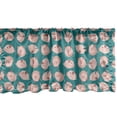 thumbnail image 1 of Ambesonne Pigs Window Valance, Cartoon Piglets Composition, 54" X 12", Rose and Pale Petrol Blue, 1 of 3