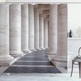 thumbnail image 1 of Ambesonne Pillar Shower Curtain, Roman Stone Columns, 69"Wx70"L, Dust and Grey, 1 of 5