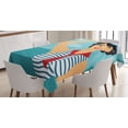 thumbnail image 1 of Ambesonne Pin up Girl Tablecloth Rectangular Table Cover, Smiling Sailor Girl, 60"x84", Peach Blue and Scarlet, 1 of 4
