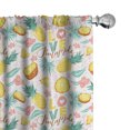 thumbnail image 1 of Ambesonne Pinas Curtains, Love Pineapple Themed Drawing, Pair of 28"x95", Mustard Apple Green and Peach, 1 of 3