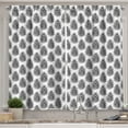 thumbnail image 1 of Ambesonne Pine Cone Kitchen Curtains, Monochrome Conifer Theme, 55"x39", Black and White, 1 of 2