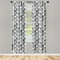 thumbnail image 1 of Ambesonne Pineapple Curtains, Summer Tropical Fruit Art, Pair of 28"x63", Dimgray Grey, 1 of 2