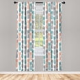 thumbnail image 1 of Ambesonne Pineapple Curtains, Summer Tropical Fruit Art, Pair of 28"x84", Almond Green, 1 of 2